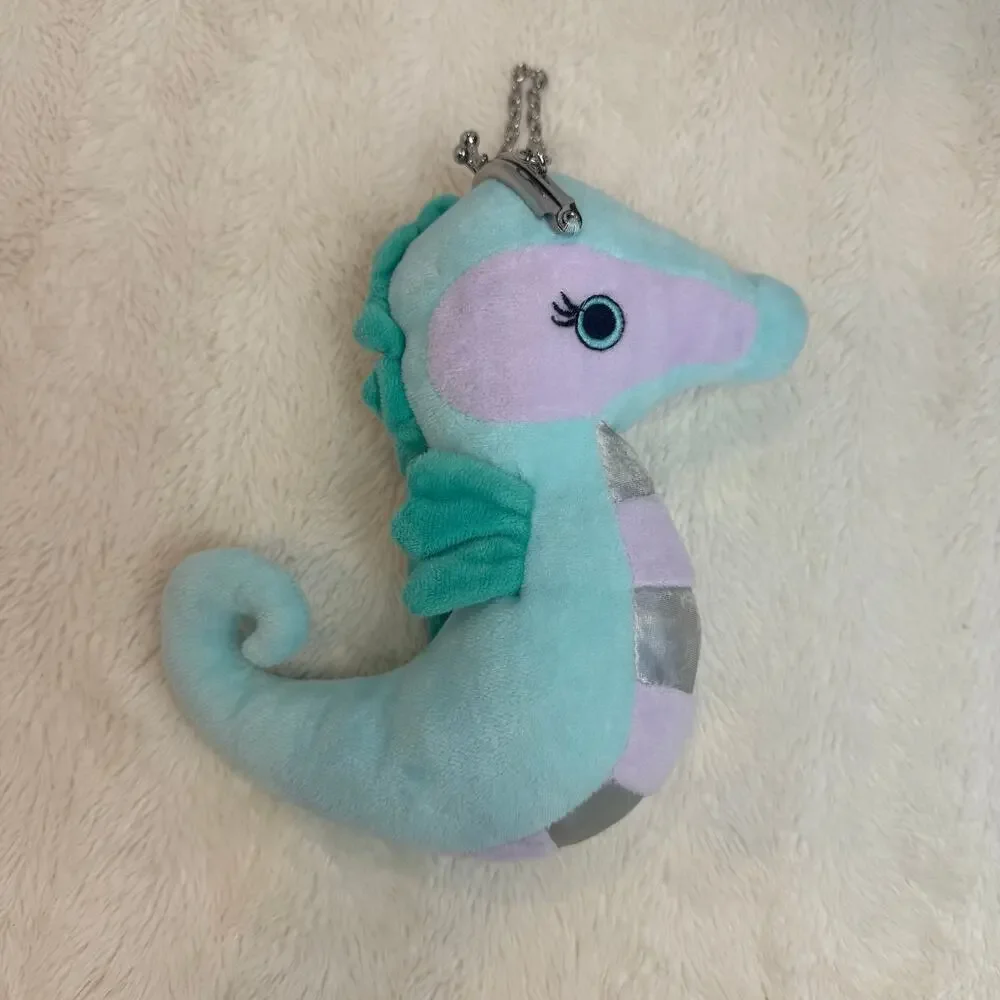 Gymboree Plush Seahorse Mini Purse Wristlet Girls Coin Purse CUTE